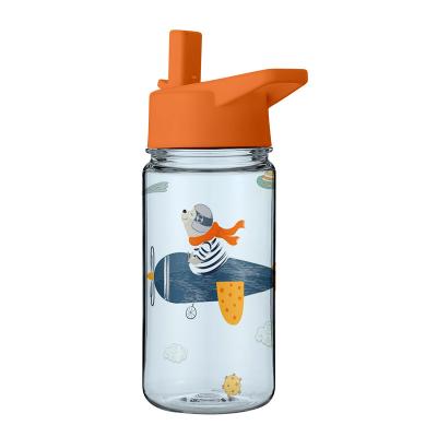 China 500ml Kids Sustainable Plastic Water Bottle Straw Drinking Children School Bpa Free Kids Drink Cute School Water Bottle for sale