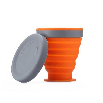 China Viable Bpa Silicone 200ml Collapsible Collapsible Silicone Leak Proof Free Travel Tumbler for sale