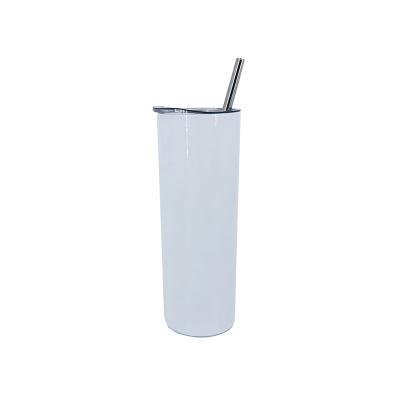 China Viable DIY Printing Sublimation Vacuum Tumbler Copper Coating Stainless Steel Double Wall Straw Tumbler With Lid And Straw for sale