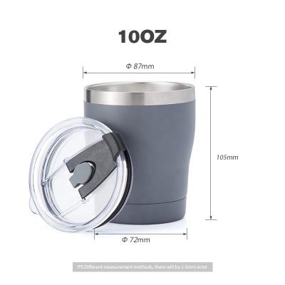 China Viable 10oz Cup with Flip Lid Double Wall Vacuum Insulated Tumbler Espresso Cup 18/8 Stainless Steel Mug for sale