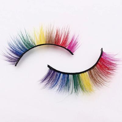 China Multi Color Options Lash With Colorful Lashes Purple Details Custom Colored Lashes Colored Lashes & Faux Mink Lashes for sale