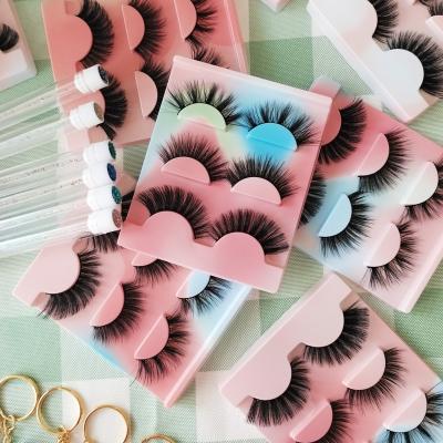 China Vegan 3 Pairs 3d Of Natural Cheap Fake Fake Mink Lashes Lashbook Synthetic Eyelashes for sale