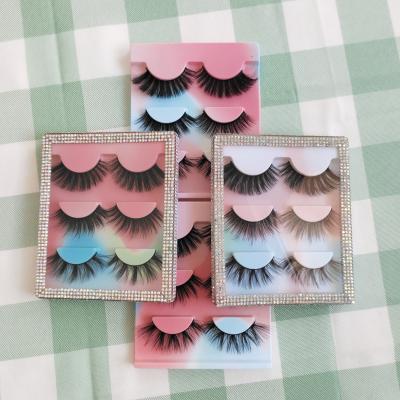 China Vegan Newcomers Lace Free Packing High Quality Full Band Eye Lashes 3d Faux Mink Lashes Silk Vegan Eyelashes for sale