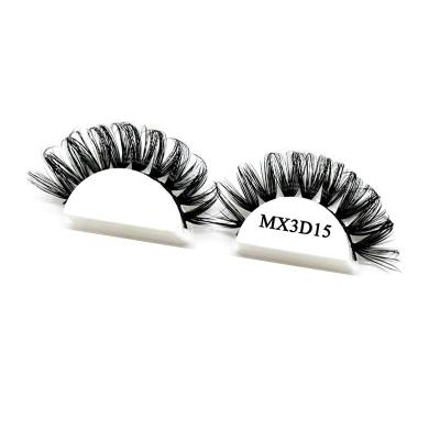 China New Vegan 2022 Wholesale Russian Seller 15mm 20mm D Curl Lashes False Mink Eyelashes In Light Dramatic Stock Packing Custom Boxes for sale