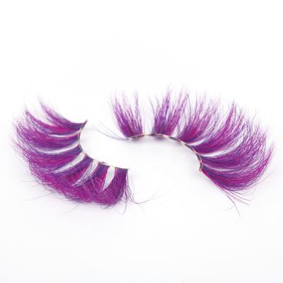 China Wholesale Supplier Multi Color Options Super Fluffy Box 3d Mink Eyelashes Custom Colorful Eyelash Lashes for sale