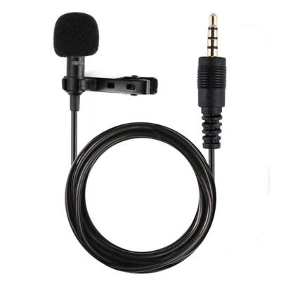 China Newest portable 3.5mm/35mm external portable cable lapel lavalier mobile lapel microphone for smartphone electret phones recording for sale