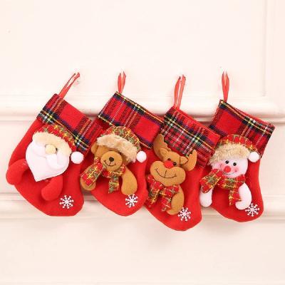 China Mini Christmas Stockings fabric, Christmas card candy stockings for sale