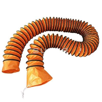 China Orange PVC Flexible Duct Hose 200mm Diameter Fire / Water / UV Resistant With Various Colors for sale