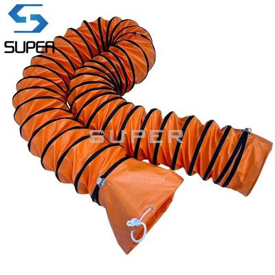 China Fire/Water/UV Resistant PVC 350mm Flexible Air Duct For Air Conditioning Machinery for sale