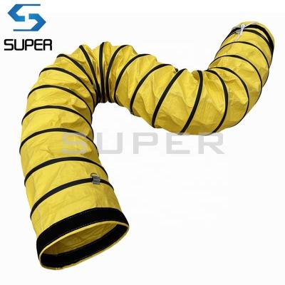 China Fire Resistant / Water Resistant / UV Resistant PVC Air Conditioning Material Flexible Duct for sale