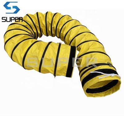 China Fire/Water/UV Resistant PVC Spiral Flexible Air Ducting Hose With Cotton Insulation For Plants Air Conditioning Units for sale