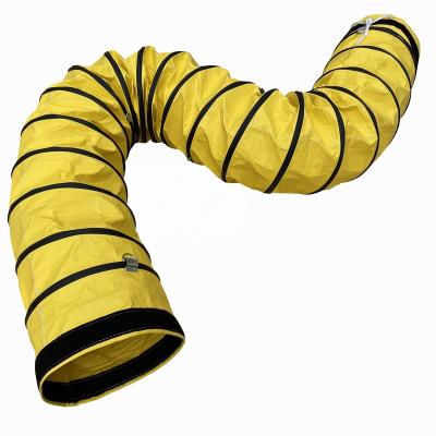 China Fire/Water/UV Resistant Wire Backed Flexible Soft Pvc Insulation Flexible Duct Air Vent Tower Pipe for sale