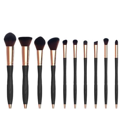 China It can protect and beauty your skin well; OEM Makeup Brushes 10pcs Design Makeup Microphone Dotted Brush Set for sale