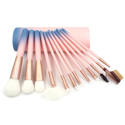 China Hair Skin Care 12pcs Logo Maquillaje Brochas Makeup Set Brush Soft Private Makeup Brushes for sale