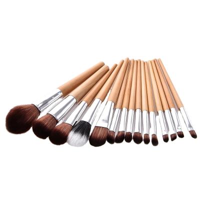 China Super Small Hair Synthetic Private Wholesale Label15 Pcs Professional Makeup Brush Set for sale