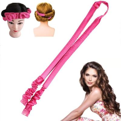 China 100% Magic Wave Curling Hair Rollers OEM Heatless Hair rob Pure Sleep No Heat Silkstyling Satin Heatless Hair Curler Rolls for sale