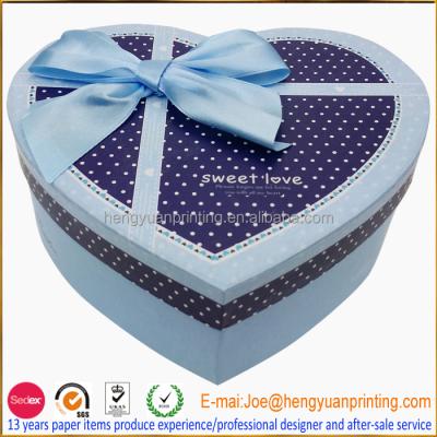 China Disposable Cardboard Heart Shaped Chocolate Box For Gift Packaging for sale