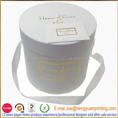 China Recyclable Luxury Packaging Hat Boxes Round Hat Box Flowers CH1283 for sale