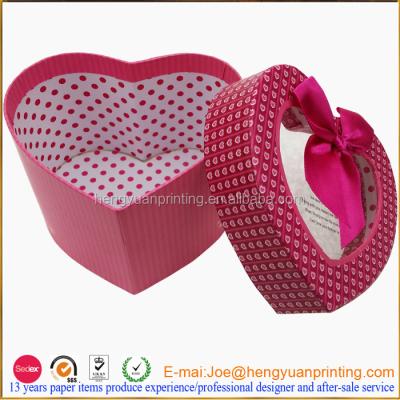 China Heart shape gift box valentine disposable handmade paper gift box CHV006 for sale