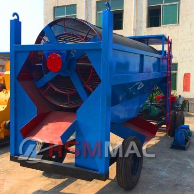 China Gold Mining Factory Price Gold Baking Sluice Machine Trommel With Box Trommle Washing Plant for sale