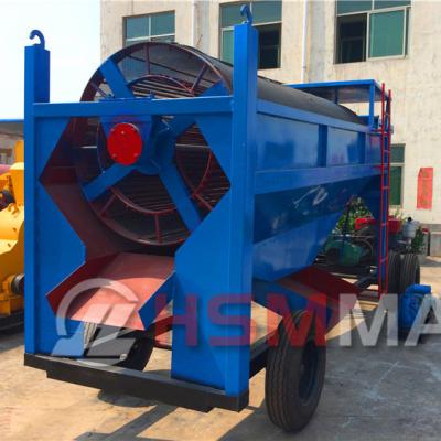 China Portable Mobile Mining Plant HSM Rotary Trommel Screen Gold Washing for sale