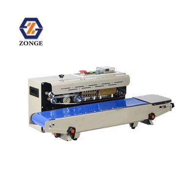 China Automatic Beverage Plastic Bags Aluminum Film Continuous Sealing Machine Strip Sealer for sale