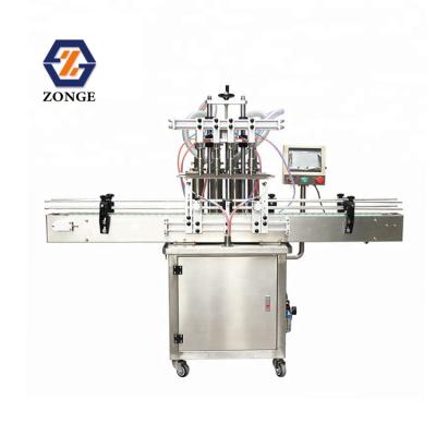 China Automatic Food Production Line Four Nozzles Heads Bottle Thick Liquid Filling Machine for sale