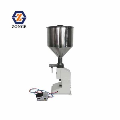 China A02 Pneumatic Manual Small Dose Food Paste Oil Liquid Bottle Jar Filling Machine for sale