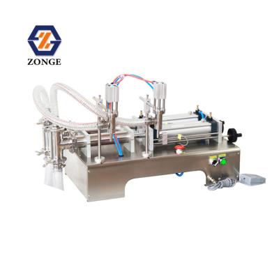 China G2WY 100-1000ml Semi Automatic Food Double Heads Beverage Beverage Liquid Filling Machine With Two Outlets for sale