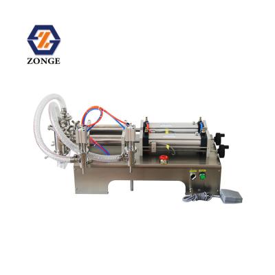 China G2WY Food Alcohol Liquid Bottle Filling Machine Semi Automatic Liquid Gel Double Heads Pneumatic for sale