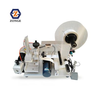 China Food semi automatic flat bottle labeling machine small label applicator labeling machine for flat surface for sale