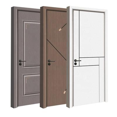 China Waterproof Modern Simple Door Soundproof Hotel Bedroom Wpc Interior Wood Doors for sale