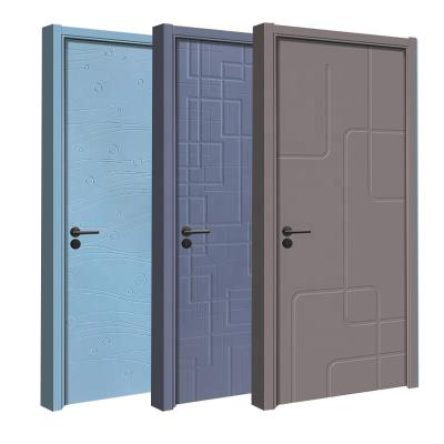 China Apartment Pvc Door Interior Design Waterproof Soundproof Wpc Doors Waterproof for sale