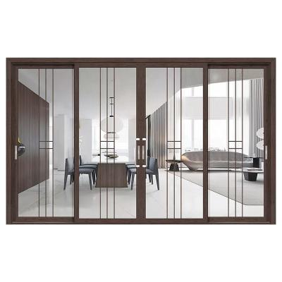 China Bulletproof New Design Aluminum Sliding Doors Customized Soundproof Insulated Glass Aluminum Doors for sale