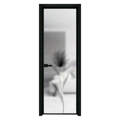 China Modern Hot Selling Interior Aluminum Casement Doors Powder Coated Aluminum Door Bathroom for sale