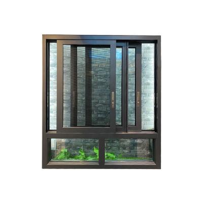 China Popular Magnetic Screen 3 Way Sliding Window Sliding Aluminum Windows Sound Proof Stained Glass for sale