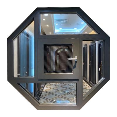 China Magnetic Screen Customized Aluminum Window Soundproof Bedroom Aluminum Double Glazed Windows for sale