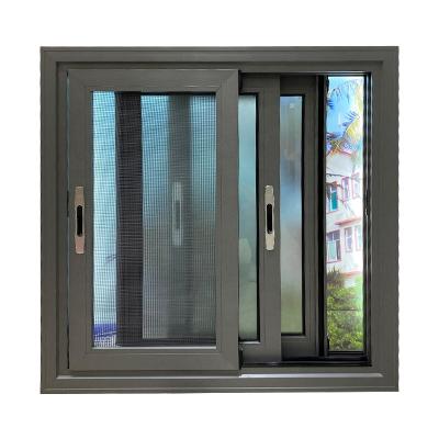 China Cheap High Quality Aluminum Waterproof Magnetic Screen Windows Thermal Insulation Sliding Glass Windows for sale