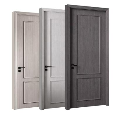 China Simple Design Modern Entrance MDF Soundproof Door Interior Melamine Wooden Doors for sale