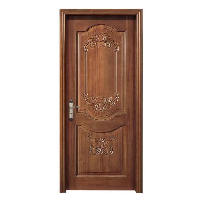 China Latest Modern Design Front Door Vintage Hard Wooden Solid Wood Exterior Entry Door for sale