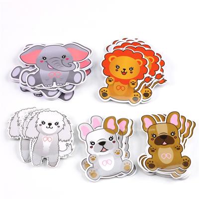 China Wonderful decorative cartoon sticker PVC dog stickers, vinyl kawaii bear sticker, cute custom self-adhesive sticker set for sale