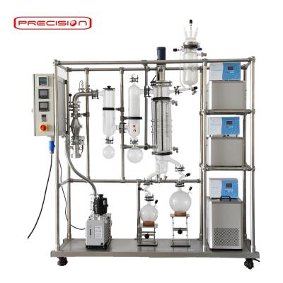 China 0.15 Short Path FMD-100 Glasses Wiped Film Vaporizer Molecular Cbd Distillation System Machine for sale