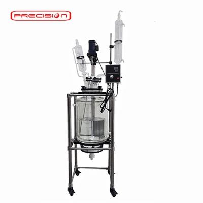 China Factory 50L Jacketed Glass Reactor Vessel Vacuum Filtration Apparatus Filter Reactors for sale