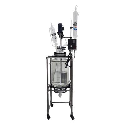 China Plant 10L CBD Filtration Crystallization Coated Glass Reactor for sale