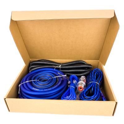 China Blue Speaker 4 Gauge Amplifier Kit Amplifier Install Wire Complete 4 Gauge Wire Matte for sale