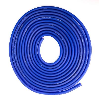 China Speaker 8 Gauge OFC Amp Installation Wire Kit Blue Matte Finish With RCA Cable for sale