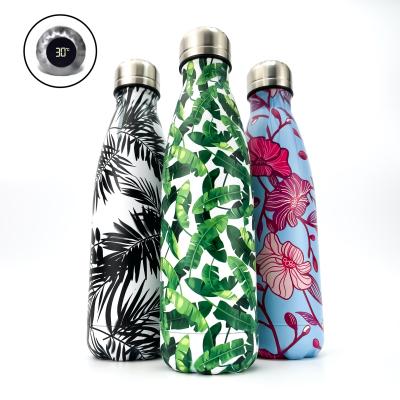 China Durable Stainless Steel Double Wall Vacuum Flasks Sports Water Bottles With LED Temperature Display for sale