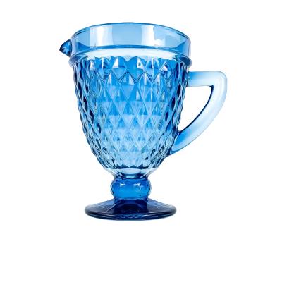 China Diamond Colored Spray Glass Jug Jug /Milk/Water Glass Wine Jug for sale