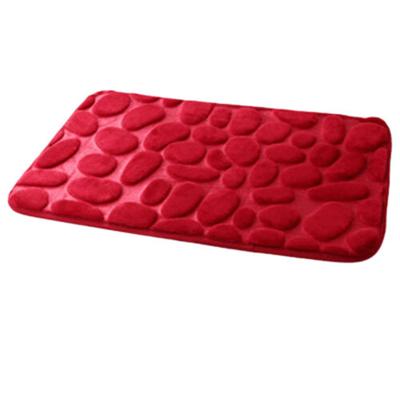 China Modern Cobblestone Cover Absorbent Non Slip Kitchen Bathroom Carpet 3D Door Mat for sale