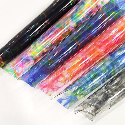 China Style Colored 30x135cm Transparent Waterproof Paint Ribbon Printed Vinyl Fabric For Bags Craft Sewing DIY Patchwork for sale